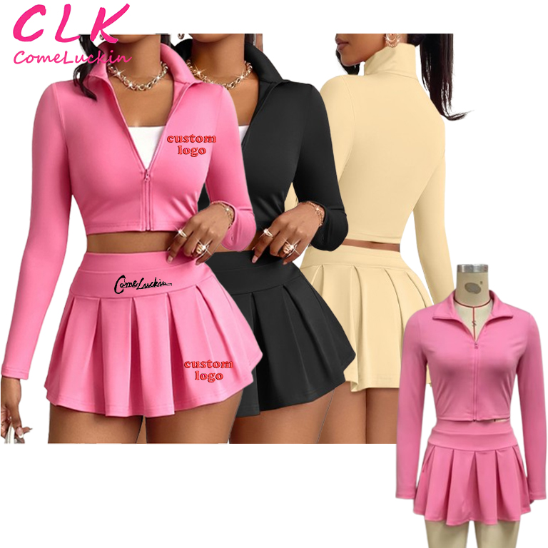 Hot Pink Pleated Skirt Pink Wool Skirt Outfit Pink Skirt Set