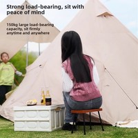 Tabouret pliant portable en aluminium pour camping extérieur, style boîte de rangement, chaise de pêche compacte