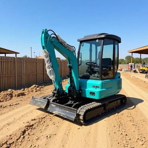 Mini-excavatrice sur chenilles de 2 tonnes, bleue, pour travaux agricoles et de construction, idéale pour vergers et fermes - Product Image 3
