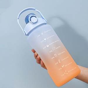 Nouvelle Arrivée 2026 – Bouteille d'eau 2L personnalisable avec logo, dégradé givré, grande capacité, couleur dégradée, en plastique écologique - Product Image 4