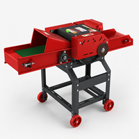 Machine à hacher l'herbe électrique compacte avec alimentation automatique par convoyeur
