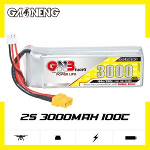 Batería LiPo GNB GAONENG 2S 3000mAh 7.4V 100C 200C RC de Alta Descarga para Helicóptero Air Wing S XT60 XT90 DEANS - Product Image 2