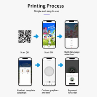 Imprimante tactile à encre UV automatique mini portable A5 basée sur l'IA avec film DTF pour les coques de téléphone, les balles de golf, l'impression de téléphone