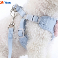 SHIYUAN Harnais et laisse pour animaux de compagnie avec motif floral 3D mignon, anti-évasion, pour petits chiens et chats, harnais de promenade, harnais anti-évasion pour chat, ODM/OEM