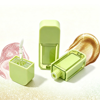 Tube de brillant à lèvres carré plat 4,3 ml, flacon vide de poche, emballage en plastique PETG de qualité supérieure, conteneur cosmétique avec bouchon à vis, vente en gros