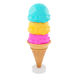 Sculpture de cône de crème glacée personnalisée, colorée et écologique pour l'affichage extérieur des magasins de crème glacée, en fibre de verre brillante pour l'entrée des magasins - Product Image 5