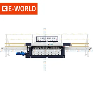 อัตโนมัติ7หัวบดแนวตั้งแก้วตรงรอบขอบและเครื่องขัดสำหรับแบนแก้ว PLC ให้