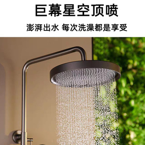 Juego de ducha con cabezal de lluvia ajustable en altura, con rejilla de malla y rociador superior, para proyectos hoteleros - Product Image 3