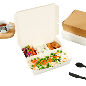 Caja rectangular personalizada para <span class=keywords><strong>Pizza</strong></span>, hamburguesa, <span class=keywords><strong>Pasta</strong></span>, papel, fideos, 2/3/4/5 compartimentos - Product Image 5