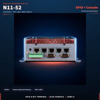Fansız Endüstriyel Mini Bilgisayar Intel N150 4x LAN POE 5x COM 2.5G I226-V DC 9-36V GPIO Ağ Geçidi N11-52