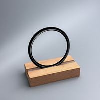 Bague de bouton audio en verre avec bord en escalier Corning, forme arrondie et impression de qualité supérieure pour amplificateur, harmonie tactile et visuelle