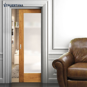 Portes coulissantes à poche en bois massif pour intérieur moderne, résidentielles - Product Image 5