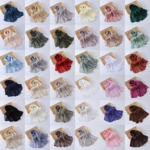 Hermoso chal musulmán de 70*180 cm para mujer, ligero, de gasa, hiyab, pañuelos y chales tradicionales, chal brillante de organza de Malasia. - Product Image 6