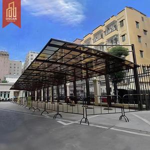 Abri extérieur à structure en aluminium et toiture en polycarbonate <span class=keywords><strong>pour</strong></span> parking, cour, allée, structure temporaire, pare-soleil, abri <span class=keywords><strong>pour</strong></span> voiture - Product Image 1