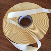 Rouleau d'étiquettes textiles satinées en polyester à coudre vierges