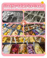 Congélateur commercial pour crèmes glacées, vitrine réfrigérée pour desserts, idéal pour les boutiques, restaurants et commerces de street food