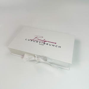 Wholesale Custom Luxury Credit <b>Card</b> Packaging Boxes with Matt Lamination <b>Embossing</b> UV Coating Rigid Cardboard Box Ribbon Closure - Product Image 2