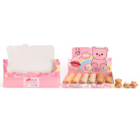 Baume à lèvres en forme d'ours de dessin animé hydratant non gras couleur de mode Portable cadeau d'hydratation quotidien pour le soin des lèvres