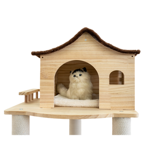 Kualitas tinggi besar multi-tingkat kucing pohon rumah kayu kucing memanjat menara dengan Sisal menggaruk <span class=keywords><strong>Post</strong></span> - Product Image 6
