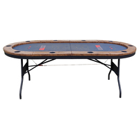 Table de poker Texas de casino pliable de luxe moderne avec sac de transport, plateforme renforcée et porte-gobelets intégrés