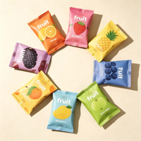 Emballage personnalisé pour barres énergétiques, sachet en plastique alimentaire à fermeture arrière, emballage pour barres protéinées, service d'impression personnalisé OEM
