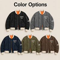 Blouson Bomber Homme Marque Privée Rétro Noir avec Contraste Côtelé Style Streetwear Doublure Orange Style Baseball Zippé