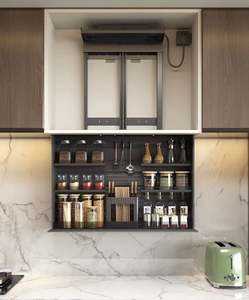 Muebles de Cocina de Madera Maciza con Diseño de Listones |   Puertas y Cajones Personalizables de Estilo Moderno para Espacios Abiertos, Listos para Armar - Product Image 6