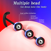 Bouchon anal lesté en silicone avec billes anales portables et boule métallique intégrée BlueRabbit OEM Marque Privée Vente en Gros