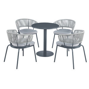 Magnifique ensemble <span class=keywords><strong>de</strong></span> table et chaises rondes en corde pour l'extérieur, idéal pour la maison et le <span class=keywords><strong>jardin</strong></span> - Product Image 2