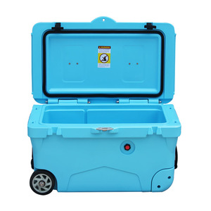 Professional Large Capacity Pink 50QT Portable Hard <strong>Cooler</strong> Ice Chest <strong>Cooler</strong> <strong>Box</strong> With Wheels - Product Image 6