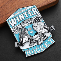 Épingle en émail personnalisée 2d 3D avec insignes de rugby pour hockey sur glace Souvenirs de sport Épinglette en métal en alliage de zinc Vente en gros