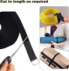 Heavy Duty Eco-Friendly Self-Adhesive Nylon <b>Cable</b> Ties Single Sided Adjustable Reusable Durable Black for <b>Bags</b> & Garments - Product Image 2