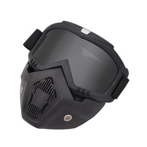 <span class=keywords><strong>Masque</strong></span> de module détachable et visière coupe-vent HD Nouvelles lunettes de <span class=keywords><strong>moto</strong></span> avec filtre buccal pour lunettes de motocross - Product Image 3