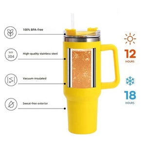 Termo de Acero Inoxidable para Café, Vaso con Aislamiento Térmico, Vaso con Pajita, 40oz con Asa, 20 Colores en Stock - Product Image 4