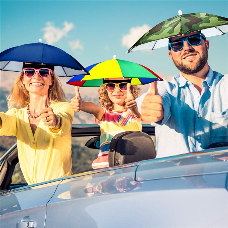 Portable Logo Imprinted Sunshade Hat Umbrella