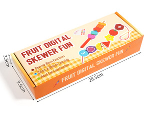 Jouets éducatifs Montessori pour enfants : Perles à enfiler fruits et chiffres, blocs de construction à empiler - Product Image 6