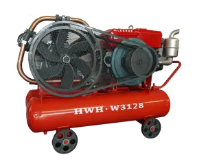 Hongwuhuan prezzo di fabbrica piccolo Mini a cinghia 7bar motore Diesel minerario Mobile pistone compressore d'aria per attrezzature minerali