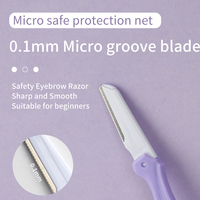 Tondeuse à sourcils professionnelle pour femmes MAYFAIRY en acier inoxydable, peigne et grattoir à sourcils pour le rasage du visage et la coupe des sourcils