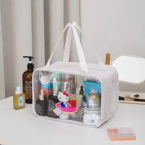 YWMX Kosmetik Kuromi-Tasche tragbar Pvc große Kapazität tragbar durchsichtig wasserdicht Kosmetik-Wäsche-Tasche Aufbewahrungstasche