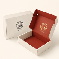 Boîtes d'expédition en carton ondulé avec logo personnalisé en relief pour les coffrets cadeaux de cosmétiques et de soins de la peau - Matériaux écologiques et recyclés
