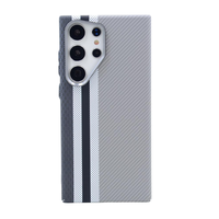 Étui de téléphone magnétique pour Samsung S23 S24 Ultra Plus, ultra fin, en PC rigide, antichoc, texture en fibre de carbone, coque arrière protectrice