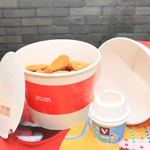 Envases Desechables de Papel <span class=keywords><strong>para</strong></span> Pollo Frito <span class=keywords><strong>KFC</strong></span> de 150 oz con Tapa - Product Image 2