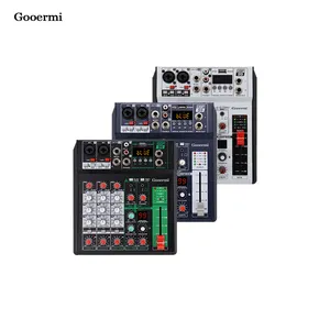 Gooermi FX8 konsol pencampur papan suara Mixer Audio 6 kanal kualitas tinggi dengan 99 efek suara untuk PC