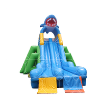 Glissière d'eau gonflable commerciale de requin pour le château gonflable de Waterslide d'adultes pour la piscine en vente