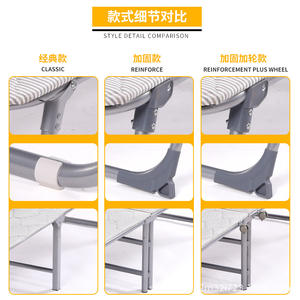 Lit pliant simple en métal 185x60/70/80/90x35 cm pour adultes et personnes âgées avec cadre renforcé et design pliable - Product Image 4