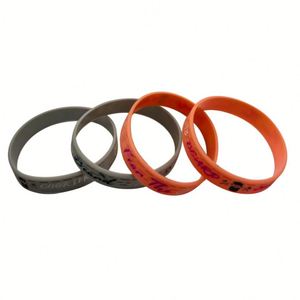 Custom Silicone Wristbands <b>with</b> Printed Embossed Logo - Bulk Rubber <b>Bracelets</b> for Kids Events Schools Promotions Mixed Colors - Product Image 1