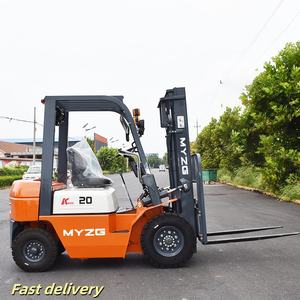 2トン産業材料輸送フォークリフトクイックレスポンス油圧システムとバックミラーセットアップディーゼルフォークリフト - Product Image 1