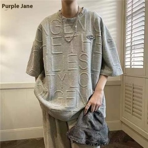 Camiseta Casual de Verano para Hombre, Cómoda, Holgada, Moderna, Estilo Waffle Tridimensional, Manga Corta, Jersey Grueso de Secado Rápido - Product Image 4
