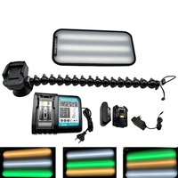 Kit d'outils de réparation de bosses de voiture ZR Pro-grade PDR, lampe de nivellement réglable 9 couleurs de 40 cm alimentée par batterie, idéale pour les bosses de voiture et la lumière PDR