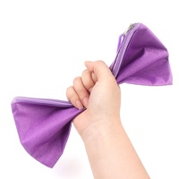 Bolsas de lápices con cremallera de tela Oxford impermeables con logotipo personalizado, bolsas de papelería pequeñas con cremallera para oficina, carpeta de cosméticos de viaje